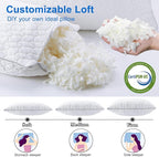 Cooling Pillows Queen Size Set of 2, Shredded Memory Foam Pillows, Adjustable - Image 4