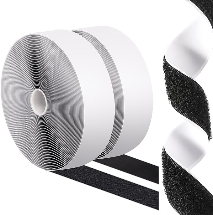 2''×27Ft Black Heavy Duty Hook And Loop Tape Adhesive, No Punching Picture Wall by ThankforvisitingSKYNEO