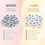 1400 PCS 4x7mm Round Alphabet Letter Beads - Image 2