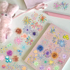 50 Pcs Fireworks Scrapbook Stickers – Waterproof Clear Aesthetic Stickers - Image 5