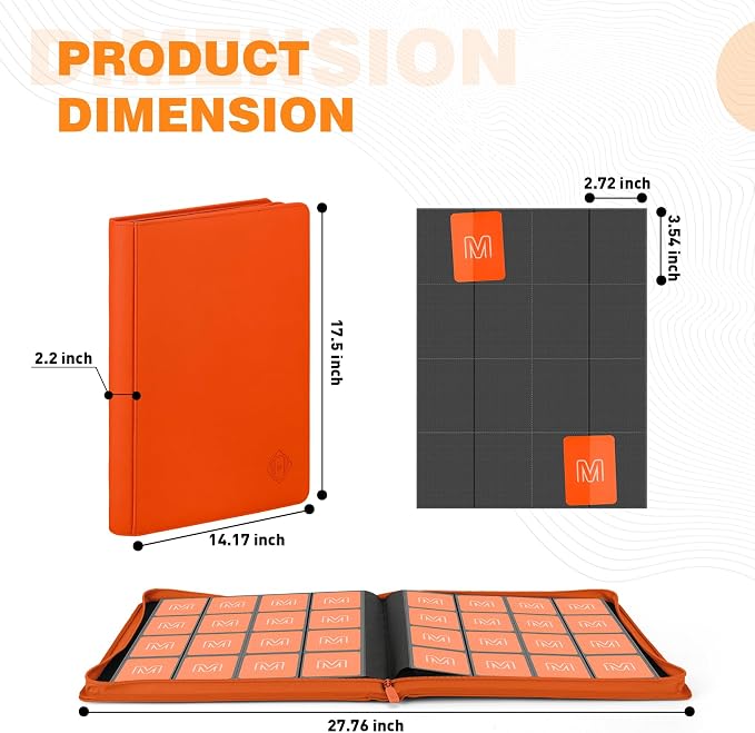 Premium Card Binder 16 Pocket, Trading Card Binder Holds up to 1000+Cards - Image 5