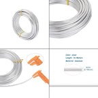 FASHEWELRY 6 Gauge Aluminum Craft Wire 52 ft Silver Metal Bendable Sculpting - Image 2