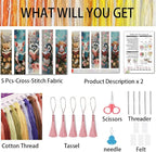 VIGEGU 5 Pack Cross Stitch Bookmark Kit - Image 4
