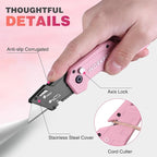 WORKPRO Folding Utility Knife, Quick Change Box Cutter, 10 Extra Blades Included - Image 4