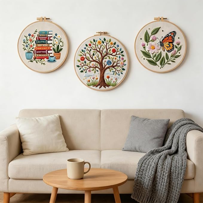 Herdiese Embroidery Kit for Beginners & Adults, 3 Sets - Image 7