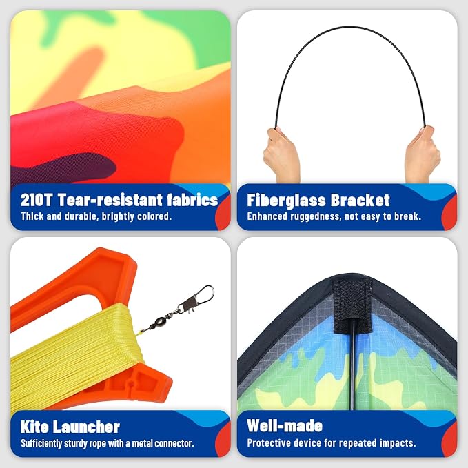 SGftre Complete Kite with Handle, Line & Accessories, Family Outdoor Activities - Image 2