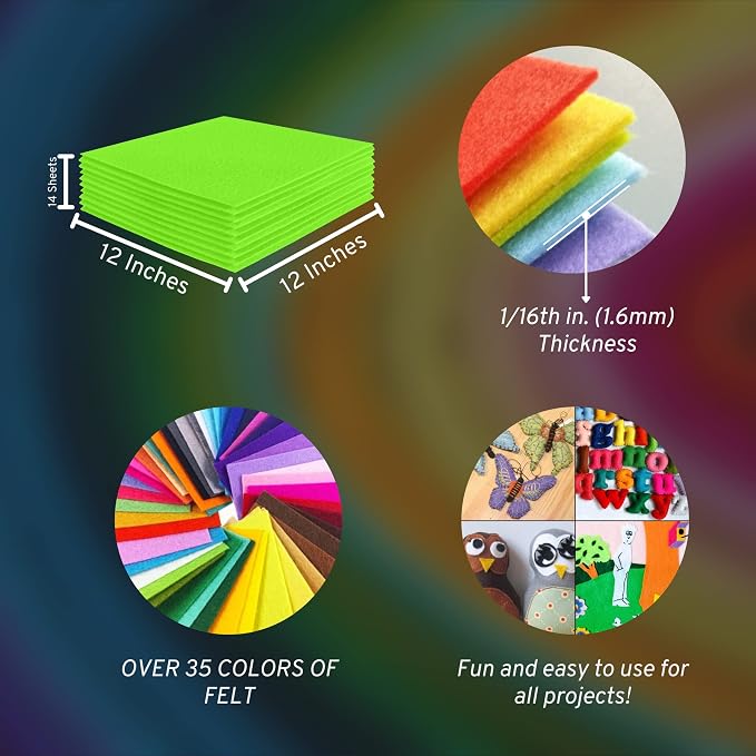 FabricLA Acrylic Felt Sheets for Crafts - Image 3