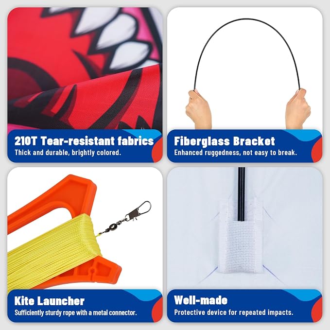 SGftre Complete Kite with Handle, Line & Accessories, Family Outdoor Activities - Image 4