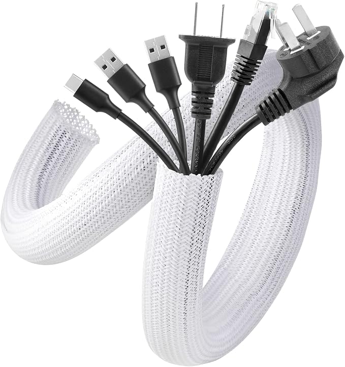 AGPTEK Cable Sleeve Cover, Home Office Wire Management Computer TV Wire Loom - Image 7
