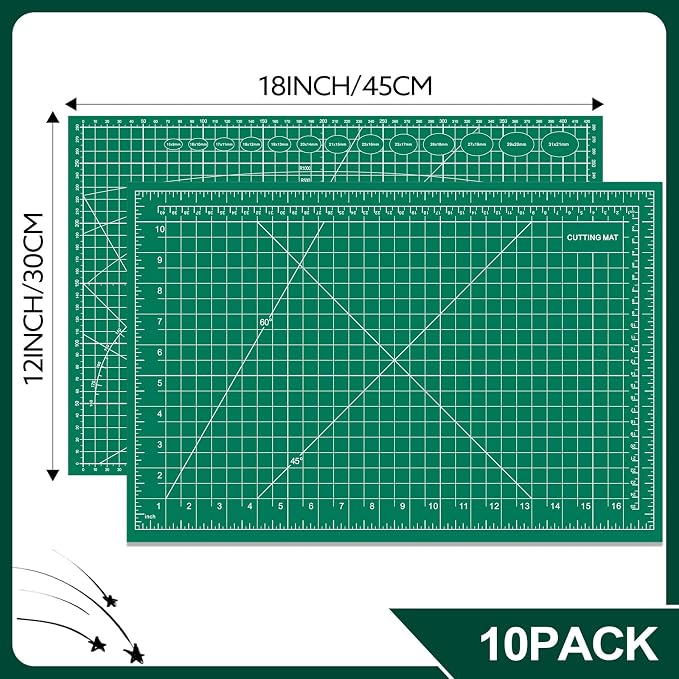 Self Healing Cutting Mat 3 Packs, 12×18 Inch Fabric Cutting Mats - Image 2