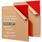 1/8 Thick 12 x 12 inch Translucent Acrylic Sheets by gdhwcxl