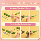 JUPEAN 221 Pcs Needle Felting Kit Needle Felting Starter Kit Needle Felting - Image 5