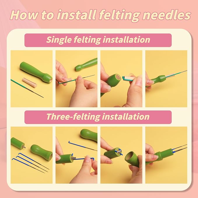 JUPEAN 221 Pcs Needle Felting Kit Needle Felting Starter Kit Needle Felting - Image 5