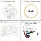 Crafmanoe Cute Embroidery Kits for Beginners Adults, Hand Embroidery Starter - Image 6
