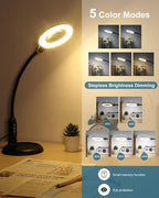 12X Magnifying Glass with Light and Stand, Real Glass, LED 5 Color Modes - Image 3