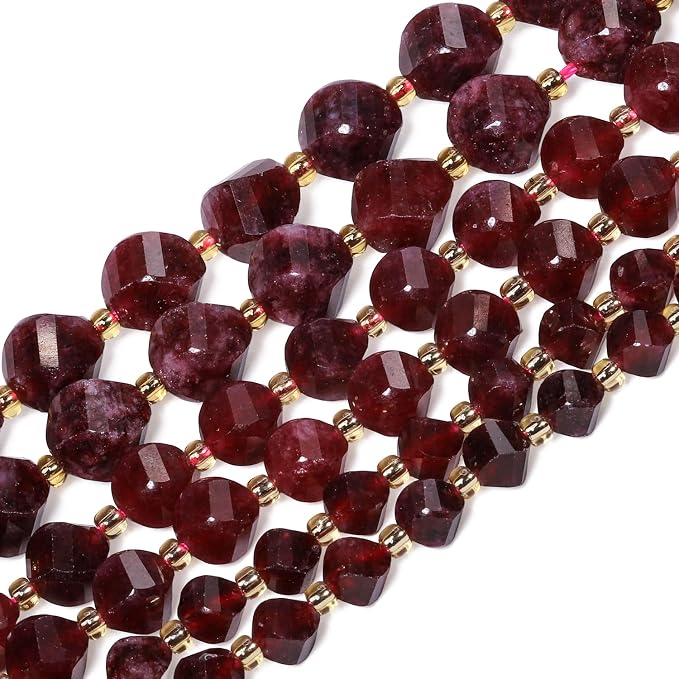 42pcs Natural Garnet Stone Beads - Image 6