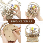 ROKR 3D Wooden Puzzles for Adults Mechanical Music Box-Starry Night, DIY - Image 6