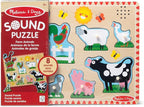 Melissa & Doug Farm Animals Sound Puzzle – 8-Piece Wooden Peg Puzzle - Image 7