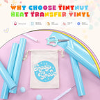 Tintnut Light Blue Neon Heat Transfer Vinyl, easy cut & weed, stretch washable - Image 3