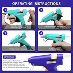 Mini Hot Glue Gun Set for Class Project, Small Glue Gun Hot Melt Arts Craft DIY - Image 5