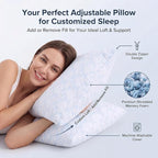 Meoflaw Adjustable Memory Foam Bed Pillows:King Size Shredded Foam Pillow Set - Image 2