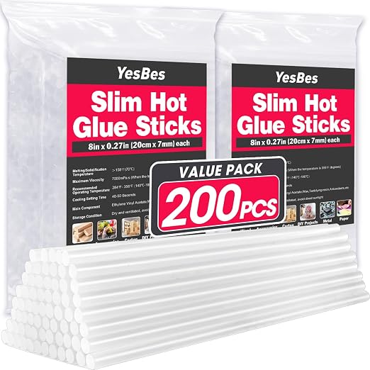 200 PCS Mini Hot Glue Sticks, Perfect Fit by YesBes