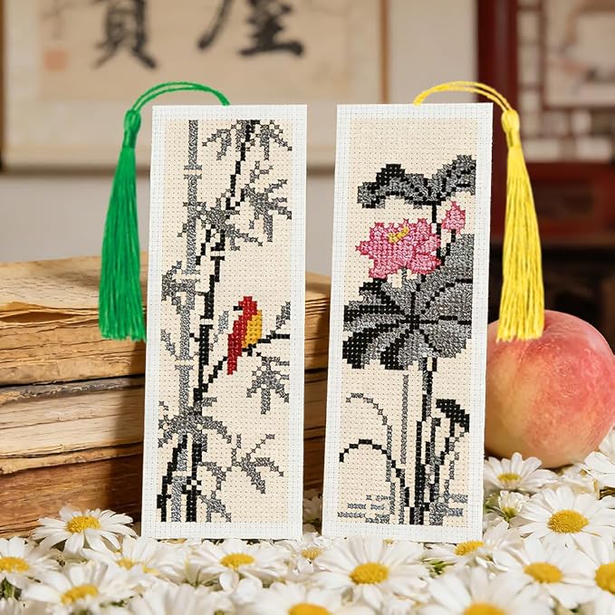 ACRNIGHEET 6PCS Cross Stitch Bookmark Kit - Image 5
