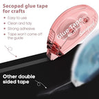 Secopad 1.5X Longer Scrapbook Tape, 6 Pack Double Sided Tape Roller - Image 2