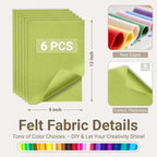 Apple Green Soft Felt Sheets for Crafts, 1.6mm Thick, Kids' Crafts, DIY Projects - Image 2