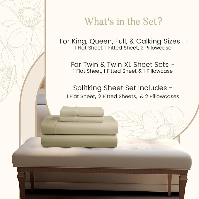 Bed Sheets King Size Sheets Set, 800 Thread Count Sateen Weave King Size - Image 7