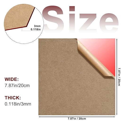Gute 6Pcs Cast Acrylic Sheet, Acrylic Sheet Opaque Plastic Sheet 8 x 8 Inch - Image 2