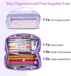 Large Pencil Case for Girls, Aesthetic Pencil Pouch for School, Wide Opening - Image 4