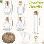 Geiserailie 50 Pieces Small Tiny Glass Spell Jars Bottle - Image 2