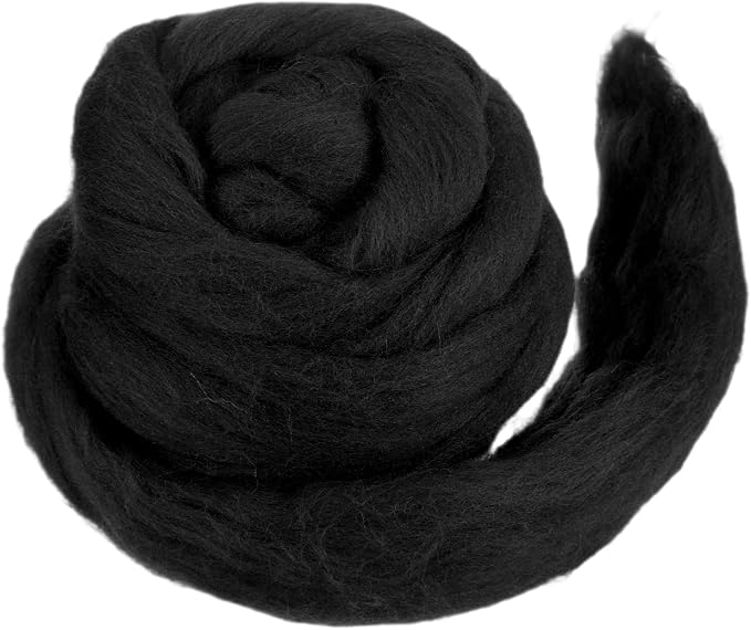 MECCANIXITY Wool Roving Yarn Soft Felting Wool 120g/4.23oz Pure Chunky Roving by MECCANIXITY
