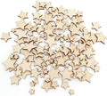 DERAYEE 100 Pcs Unfinished Wooden Stars Ornaments by WelcometotheDERAYEE