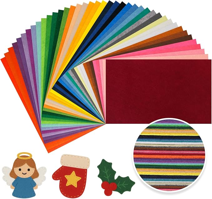 120 PCS, 1mm Stiff Felt Fabric Sheets - Image 3