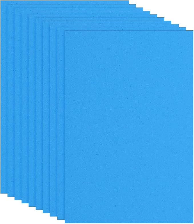 PATIKIL EVA Foam Sheet 10Pcs 12x8 Inch 2mm Thick Sky Blue | Easy Cutting EVA by PATIKIL