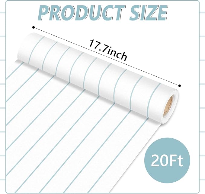 Qyeahkj Composition Bulletin Board Paper Roll Notebook Blue Lined Bulletin - Image 2