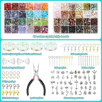 PAXCOO 2278Pcs Crystal Beads for Jewelry Making Supplies, 48 Colors Ring Making - Image 3