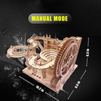 3D Puzzle Wooden Marble Run for Adults DIY Mechanical Puzzle Assembly Wood - Image 2