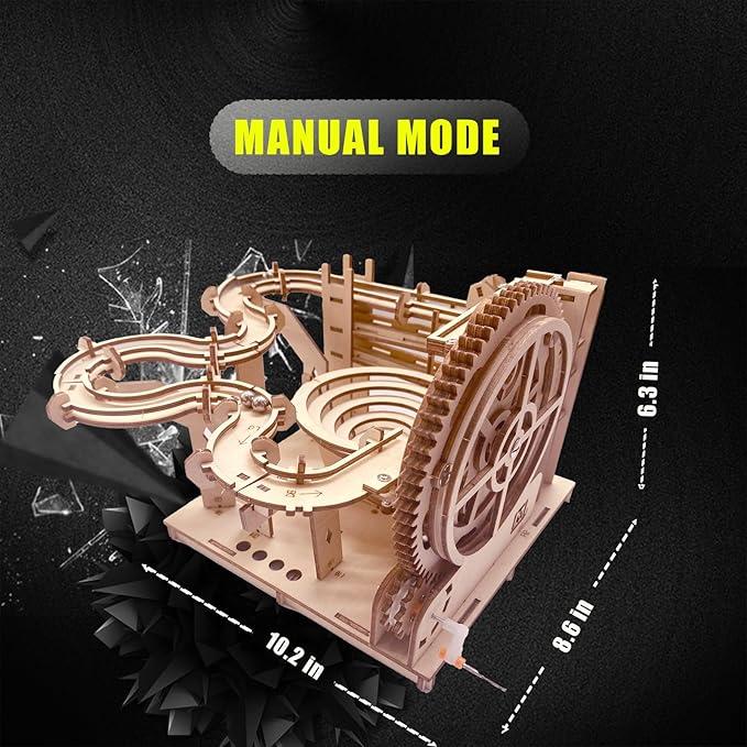3D Puzzle Wooden Marble Run for Adults DIY Mechanical Puzzle Assembly Wood - Image 2