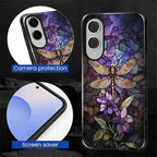 for Samsung Galaxy S25 Edge Case, Stained Glass Dragonfly Pattern Glossy 2 in 1 - Image 6