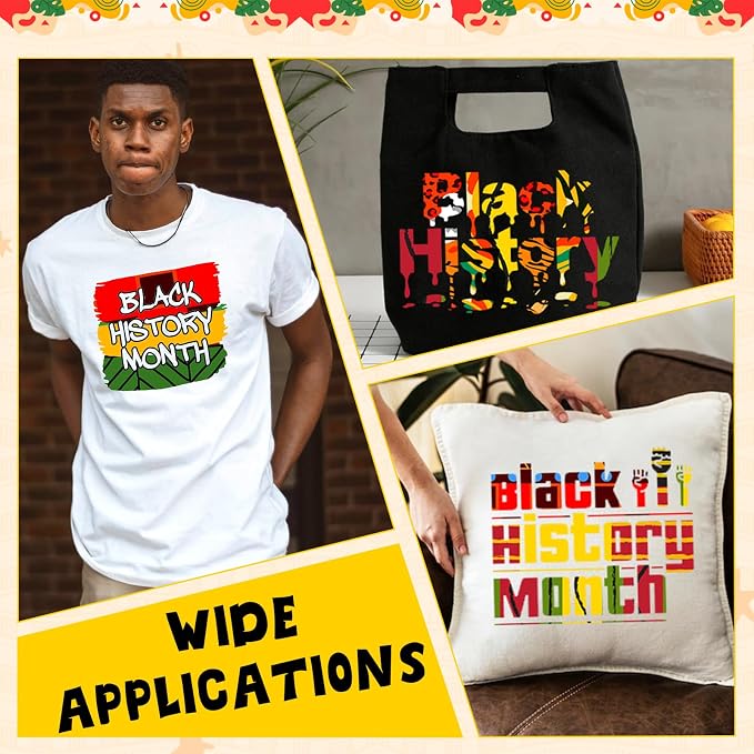 HTVSTD Kwanzaa HTV Heat Transfer Vinyl 12 Sheets 12×10in Iron on Vinyl | Africa - Image 6
