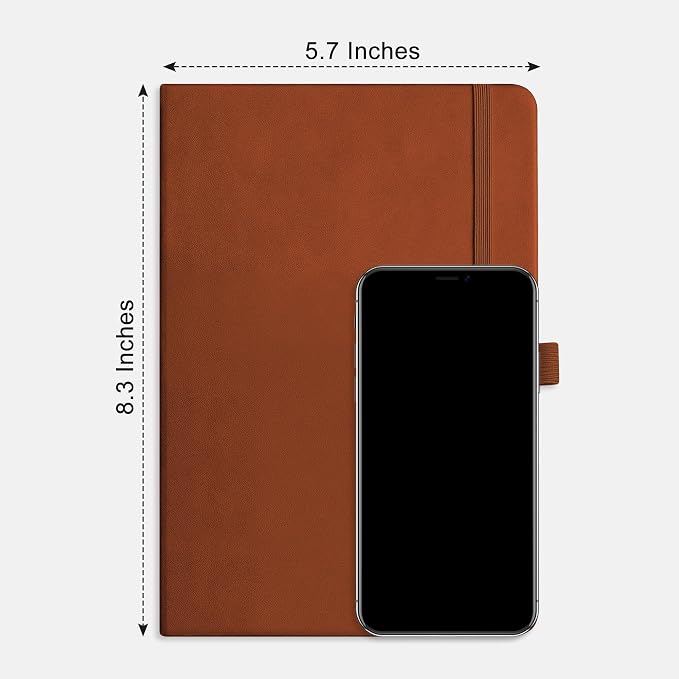 RETTACY Blank Journal Notebook, 192 Pages, A5 Medium Size | Leather Hardcover - Image 8