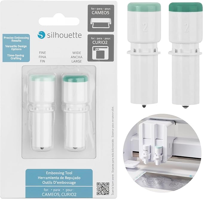 Set of 2 Embossing Tools for Silhouette Cameo 5 and Silhouette Curio 2 by SilhouetteAmerica