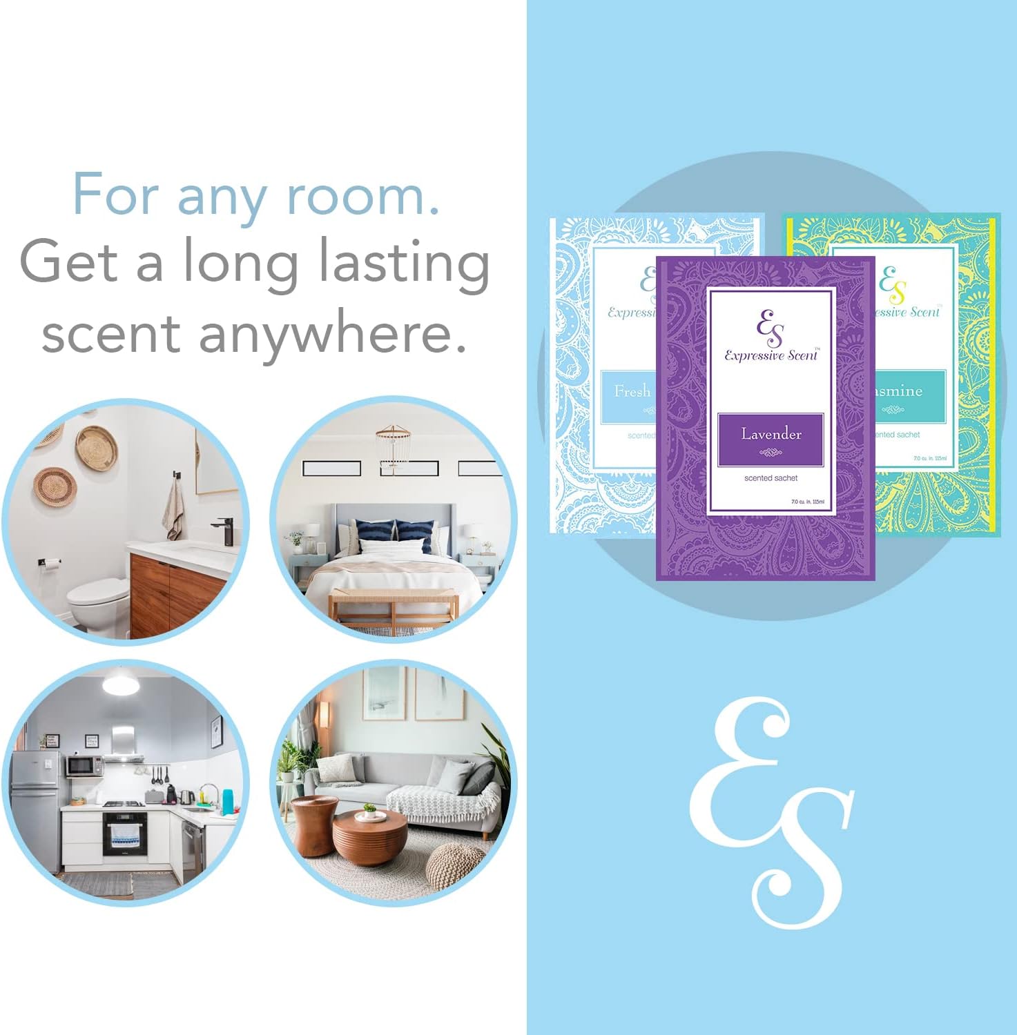 Expressive Scent – Home Fragrance Aromatic Sachets: Premium Long-Lasting Aroma, for Drawers Dressers Closets Car Kitchen, Pomegranate