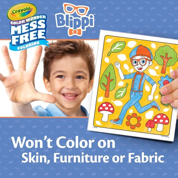 Crayola Blippi Color Wonder Coloring Set, 18 Blippi Mess Free Coloring Pages - Image 3