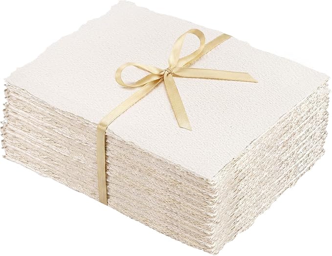 100 Sheets Watercolor Paper 9x12 inch, 300 GSM Deckled Edge Paper by Prudiut