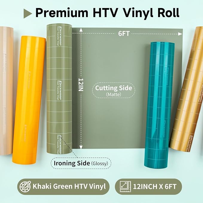TECKWRAP Heat Transfer Vinyl for T-Shirts, 50+ Washes, REACH Certified & Dryer - Image 2
