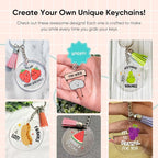 YOPPIX 140 PCS Acrylic Keychain Blank Set, Fruit Double-Sided UV DTF Stickers - Image 6